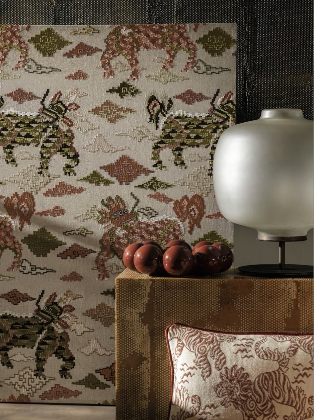 Jacquard decorative fabric panel